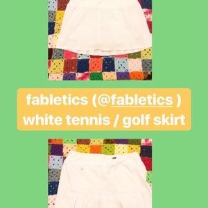 Fabletics white golf or tennis skirt
